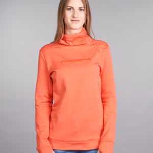 FISCHER WOMEN SWEATSHIRT - BIG LOGO - CORAL MÉLANGE